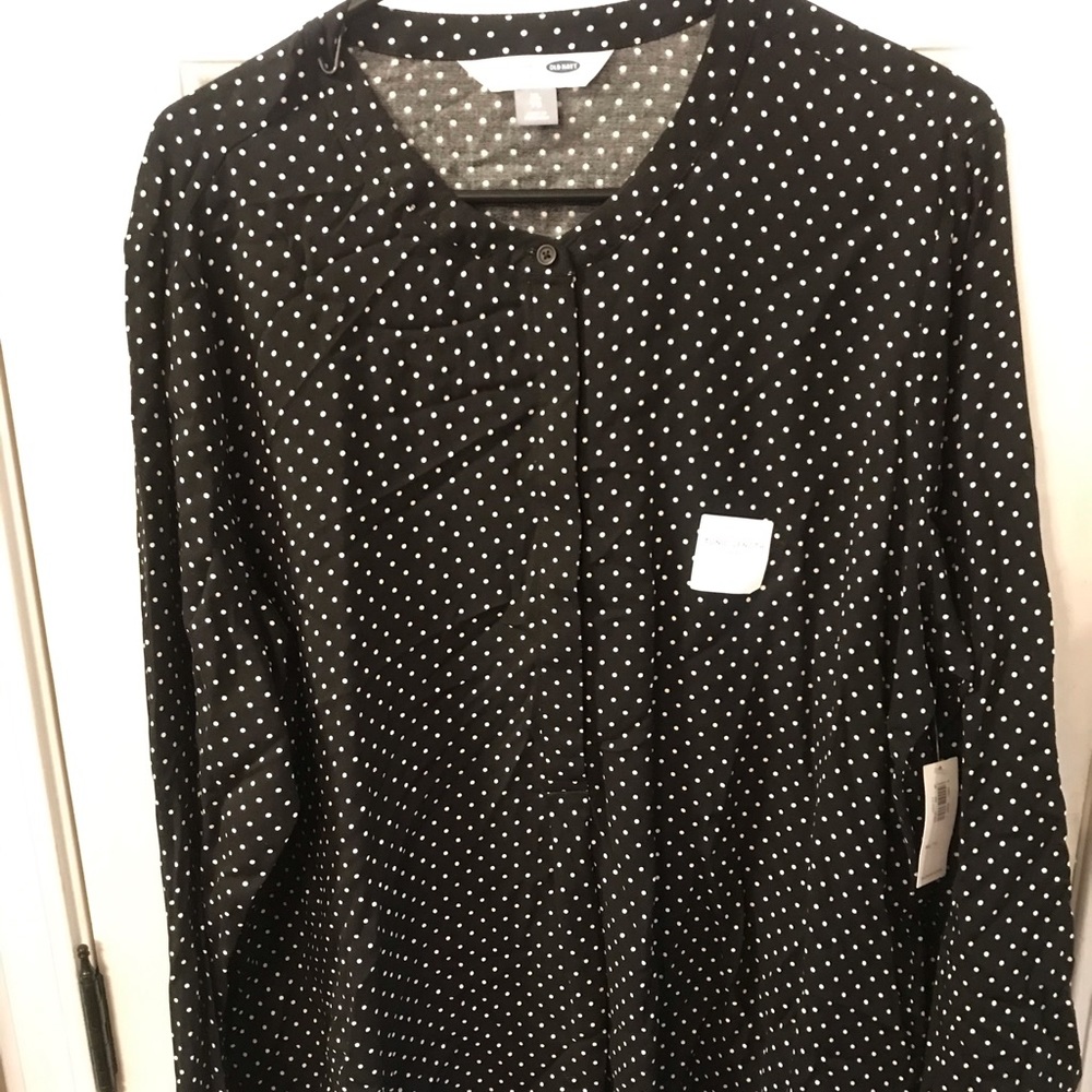 Black & White Dot Tunic Top